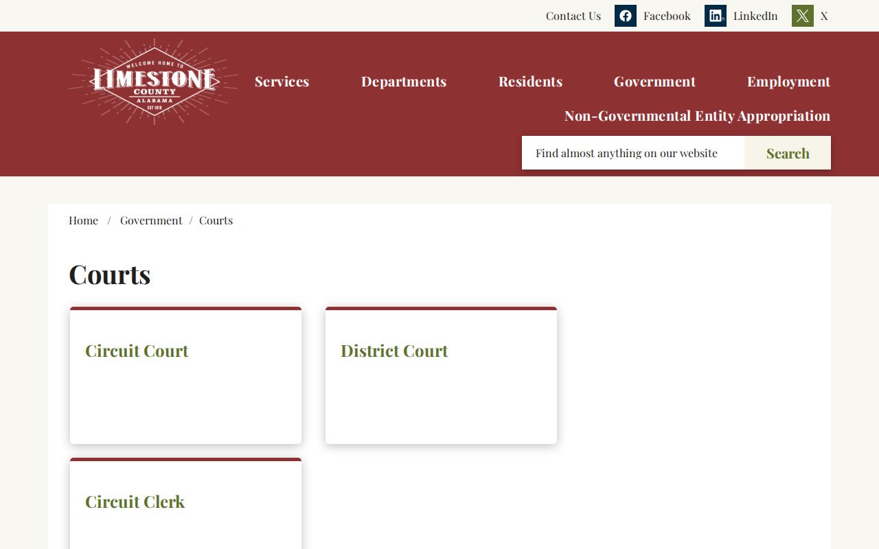 Limestone County court docket courts overview