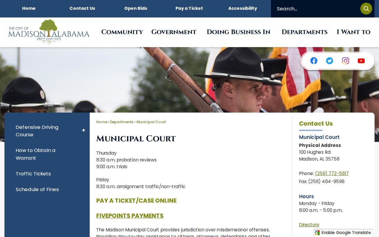 Limestone County court calendar Madison municipal settings