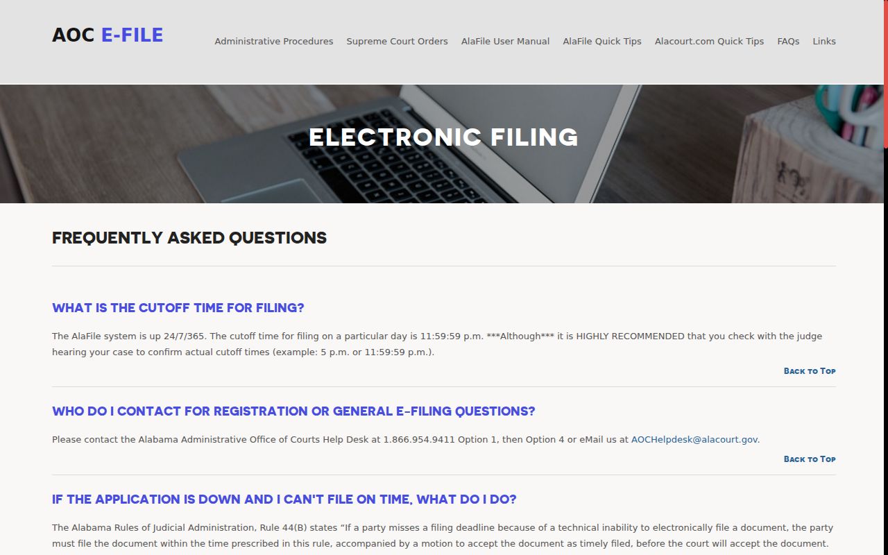 Limestone County court records and AlaFile filing procedures