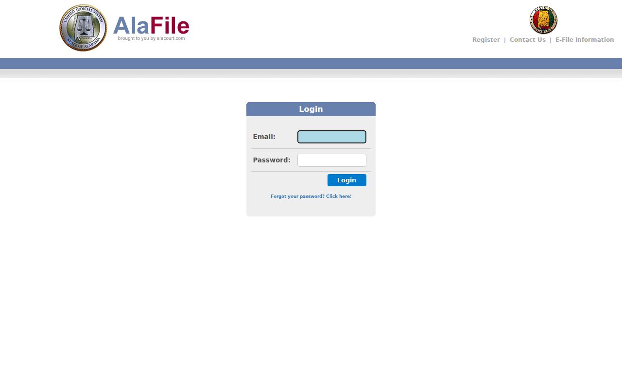 Limestone County case search AlaFile registration