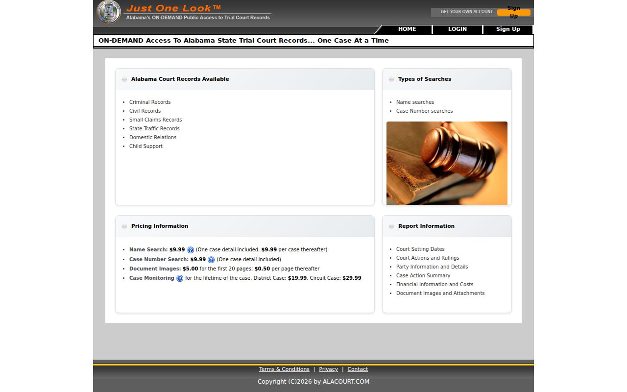 Limestone County case search Just One Look access
